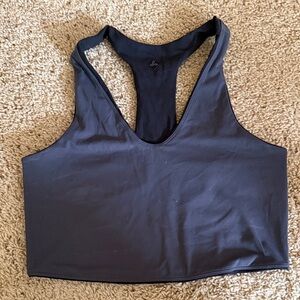 Prana Black Racerback Crop Tank Top